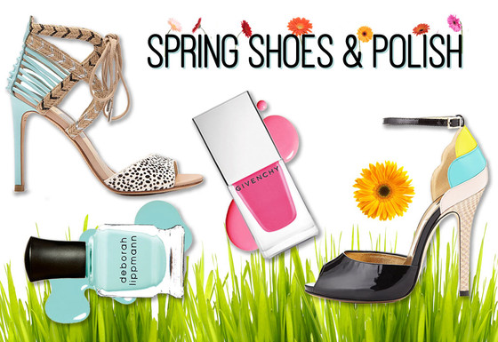 Spring Shoes & Polishes, Collage Spring Shoes & Polishes, Collage